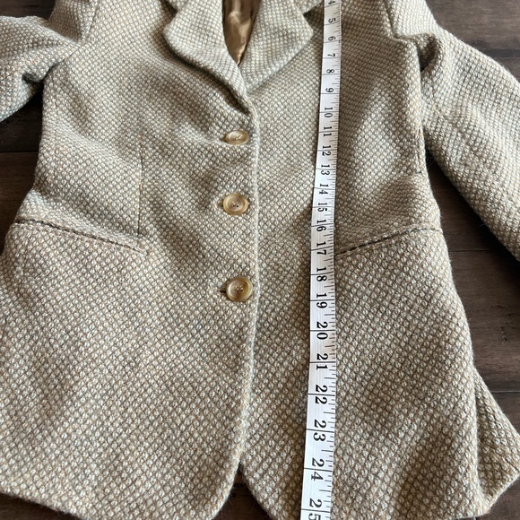 EMPORIO ARMANI Three Button Blazer  Gray Small (Women's 42 ) Italy 100% Wool - Picture 4 of 6